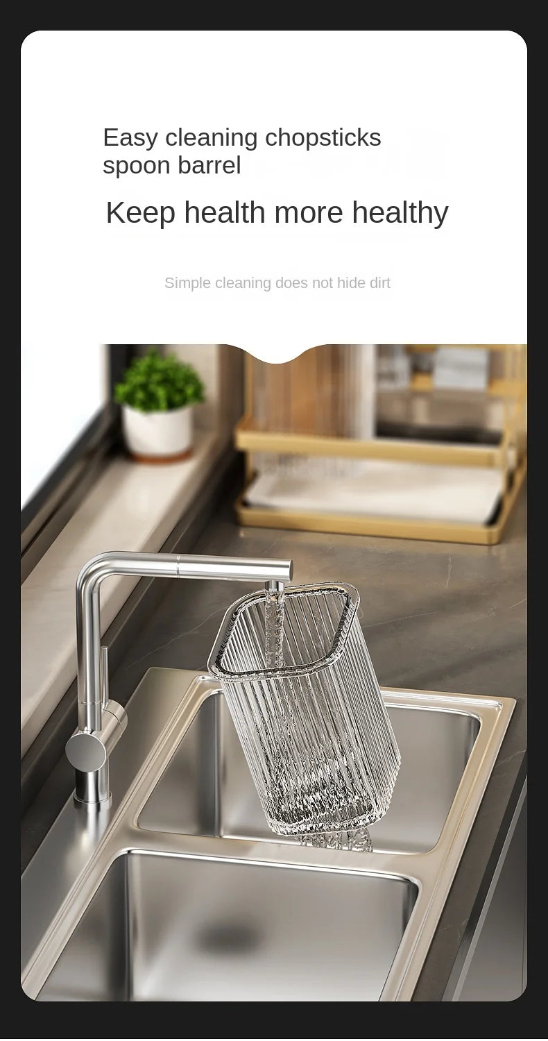 Kitchen knife rack, chopstick holder, wall-mounted multifunctional countertop, cutting board, and tool storage rack
