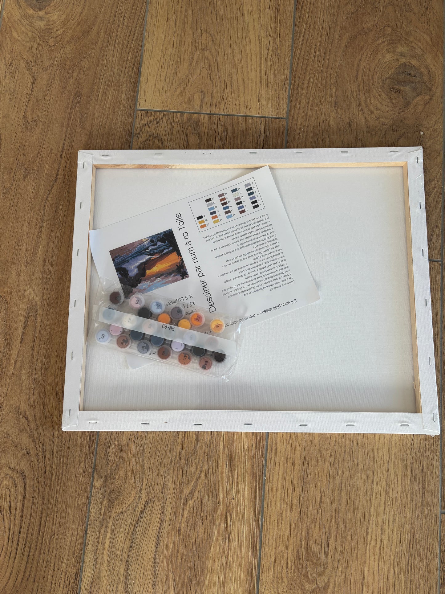 Malset nach Zahlen – Hunde im Herbstwald – Komplettset mit Leinwand, Farben &amp; Pinseln