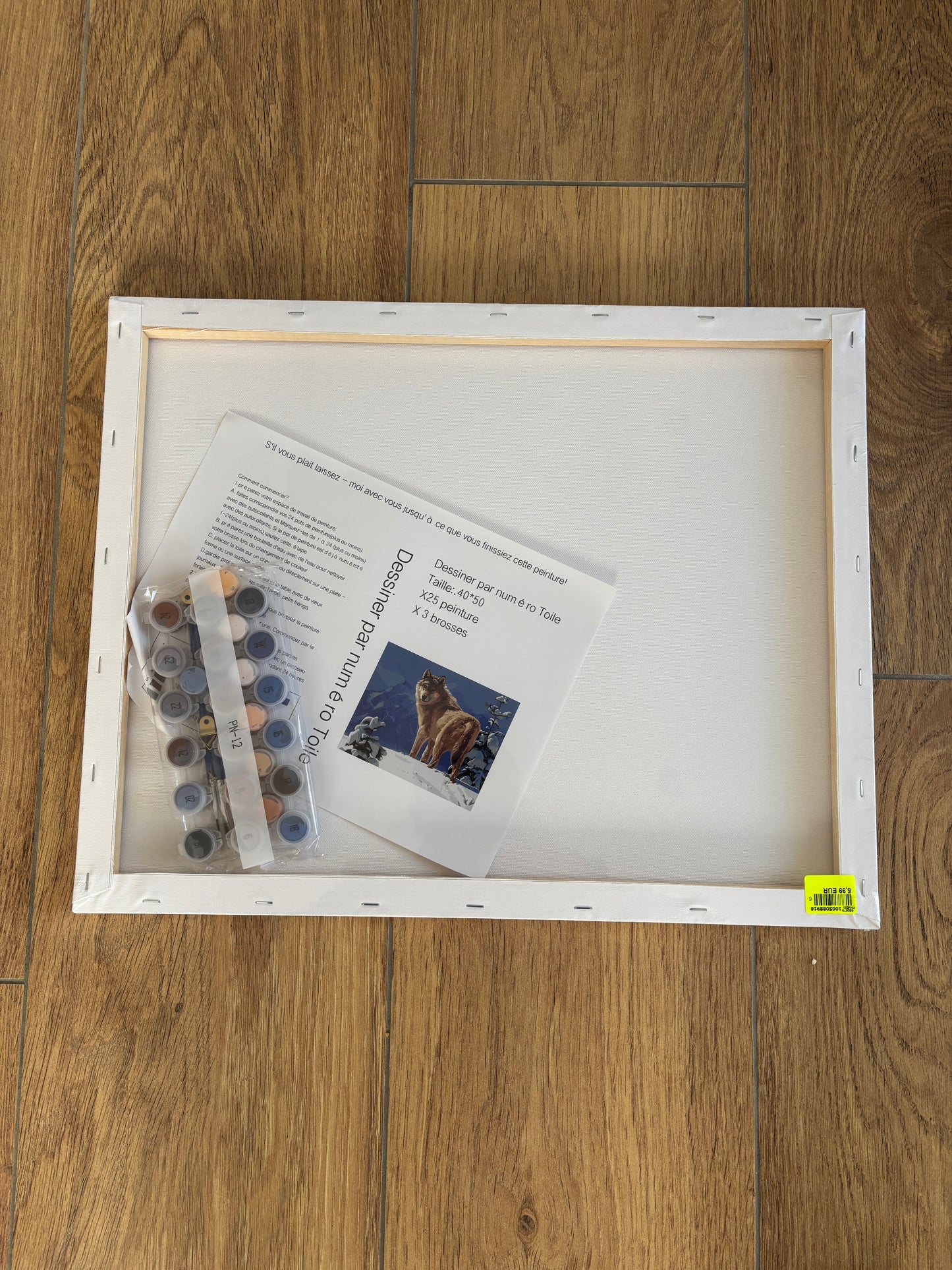 Malset nach Zahlen – Hunde im Herbstwald – Komplettset mit Leinwand, Farben &amp; Pinseln