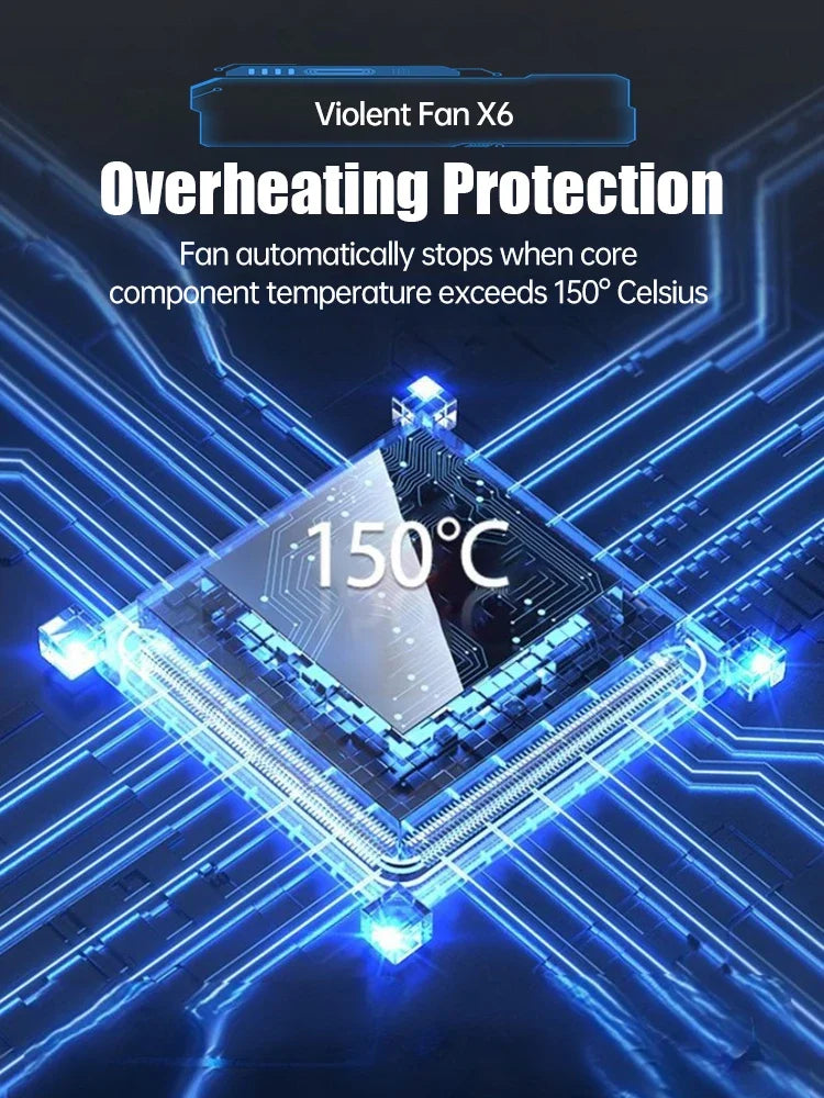 450000RPM X6 Air Blower Powerful dust Vacuum Cleaner Fast Charging Strong Wind Brushless Violent Fan for car/computer cleaning